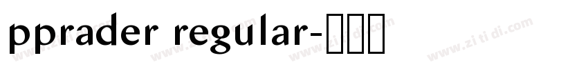 pprader regular字体转换 pprader regular字体转换